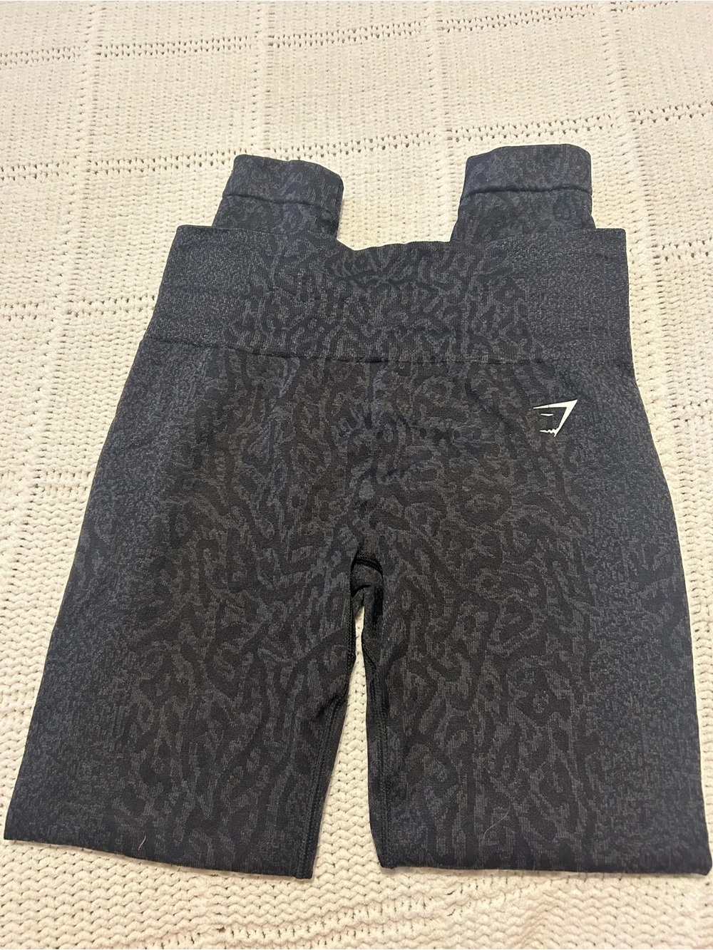 Gymshark Women’s Black Patterned High-Waist Leggings